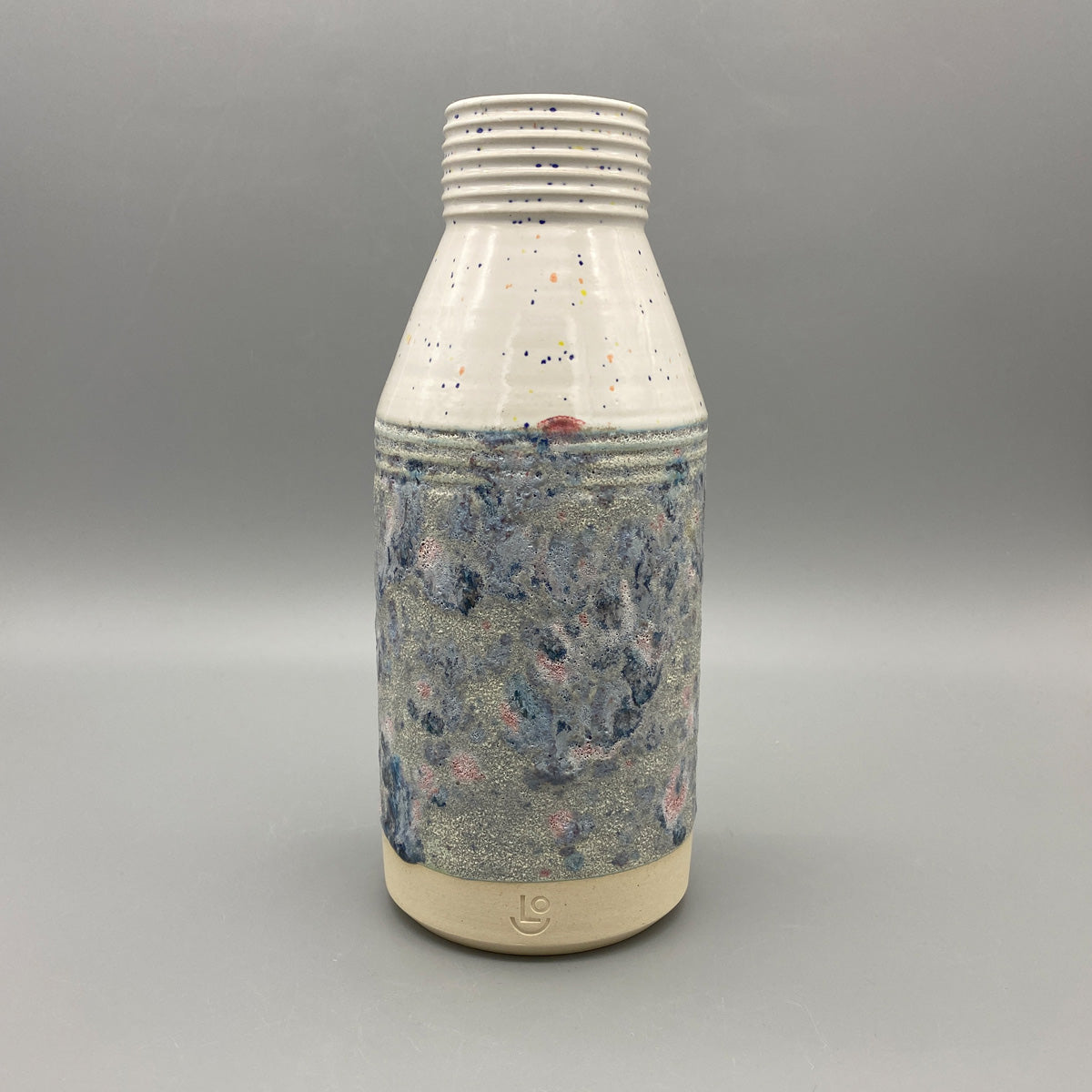 Three Angled Lava Vase