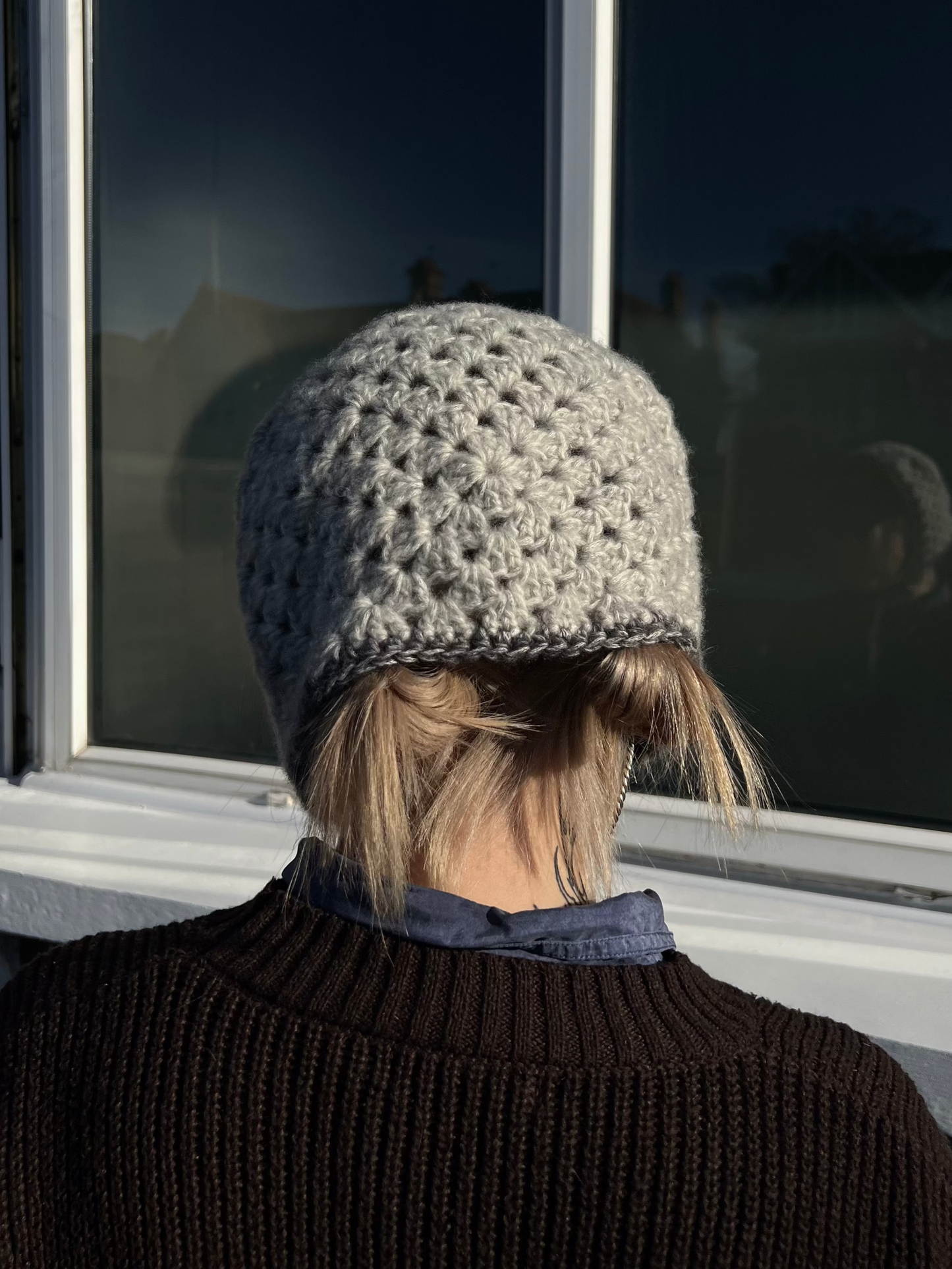 Merino Salt & Pepper Bonnet