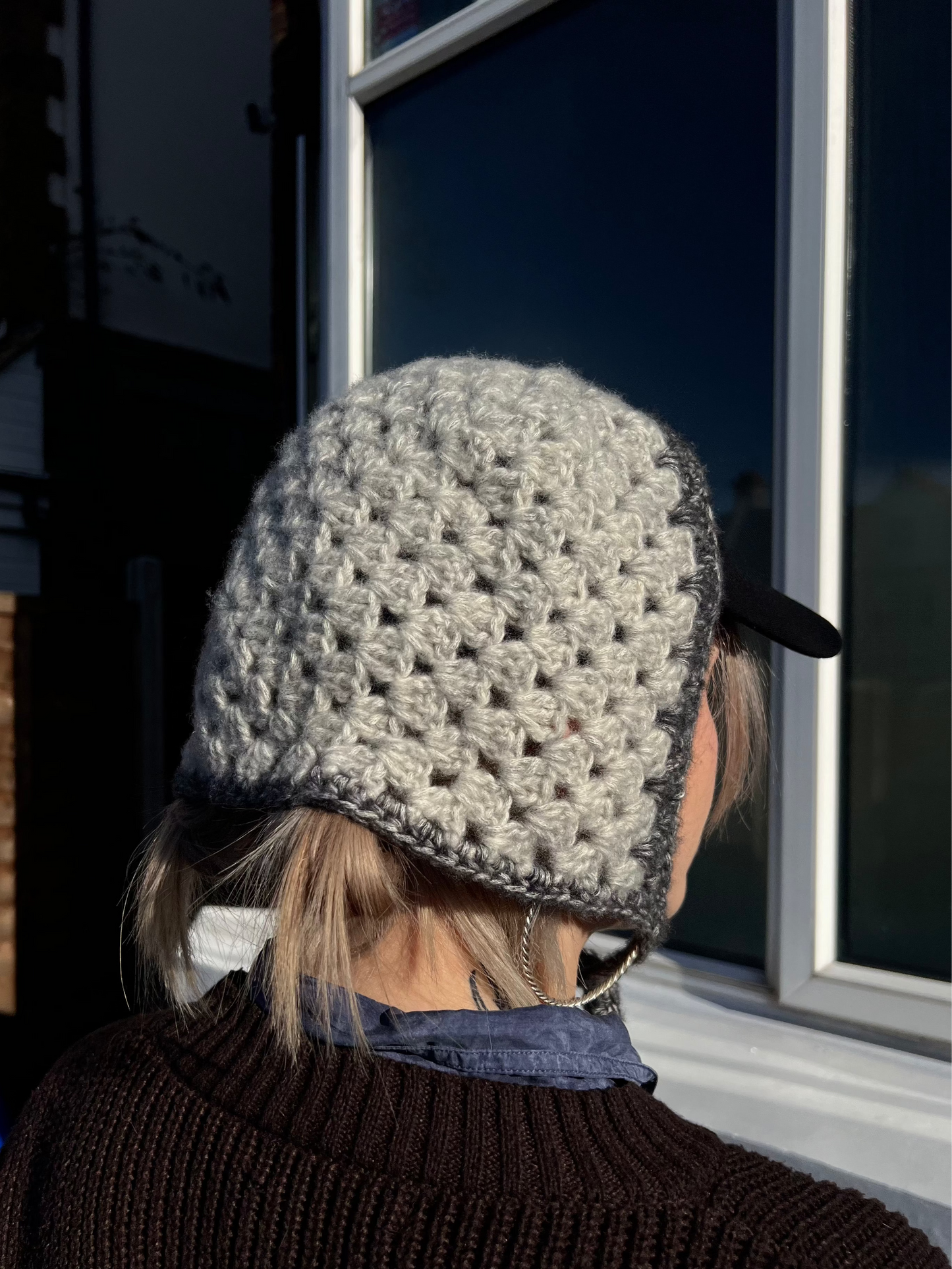 Merino Salt & Pepper Bonnet