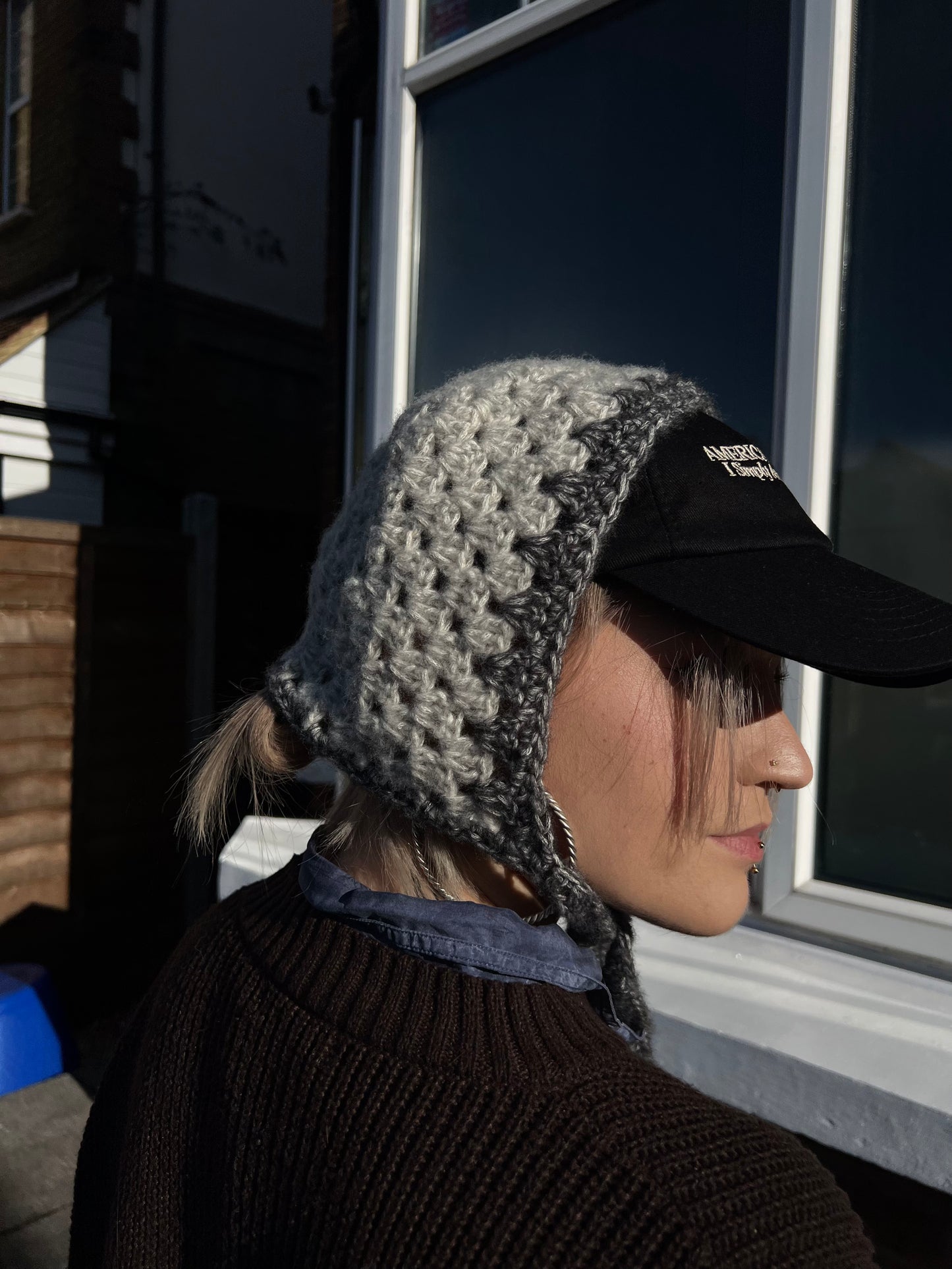 Merino Salt & Pepper Bonnet