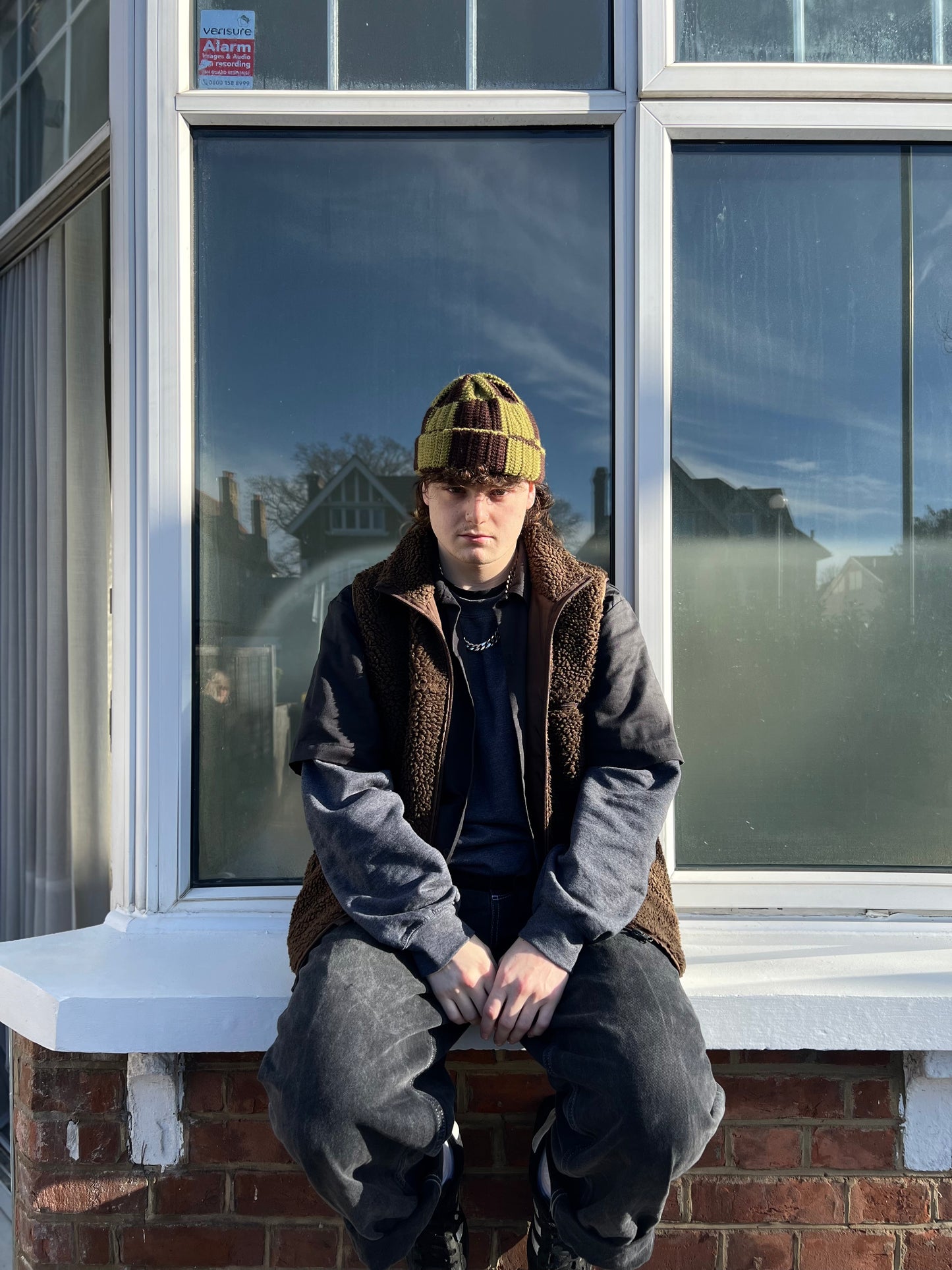 Check Moss Beanie