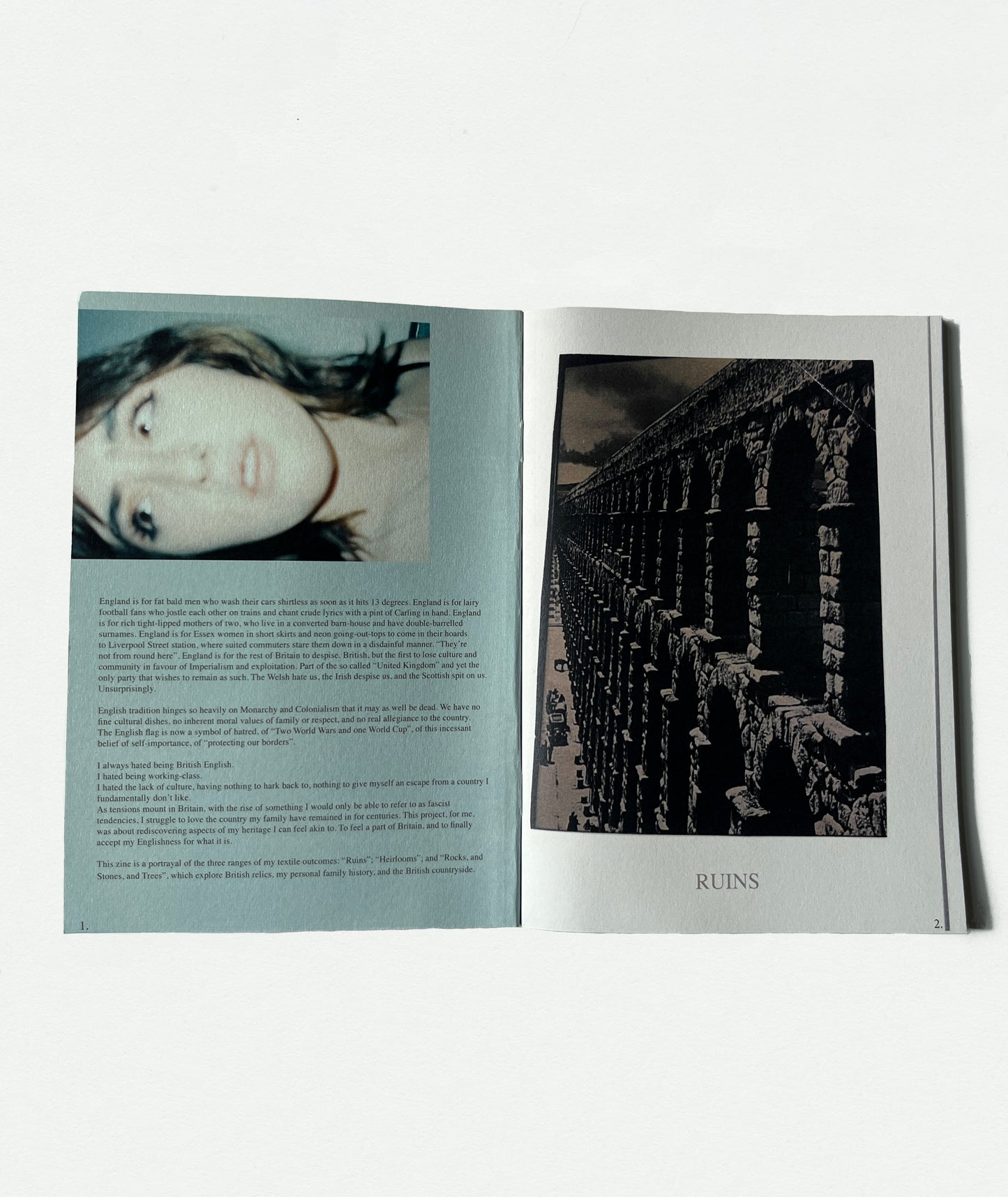 Handmade, existential, moss green, zine, relics of being, ruins, ancient, caitlin, gift
