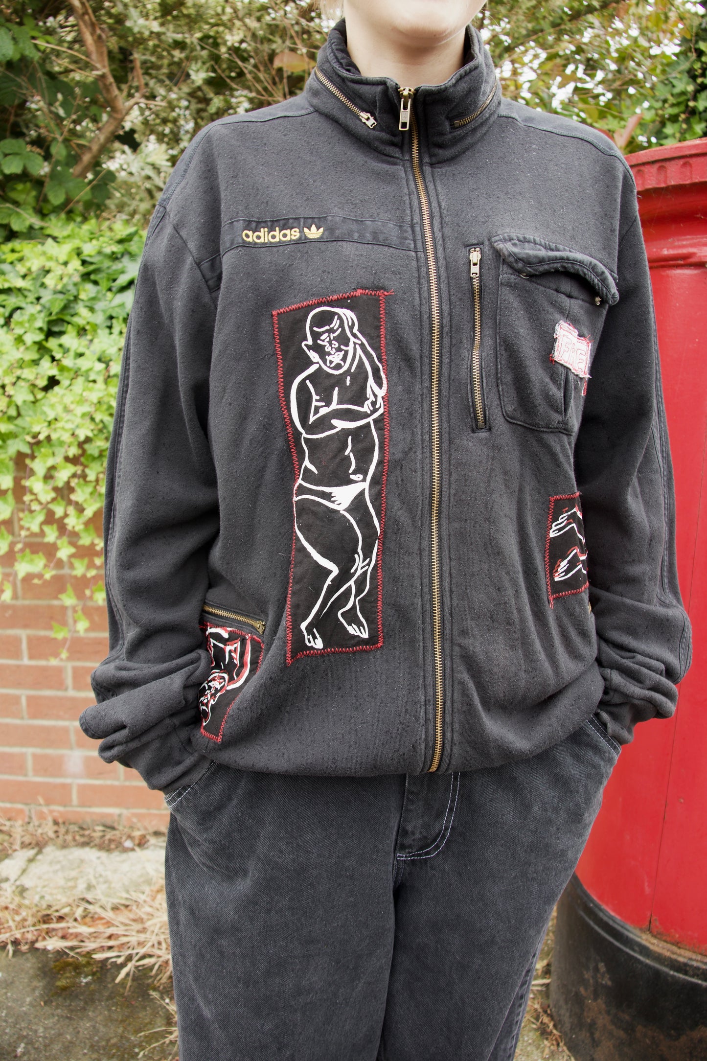 Reworked Vintage Adidas Zip Up Jacket