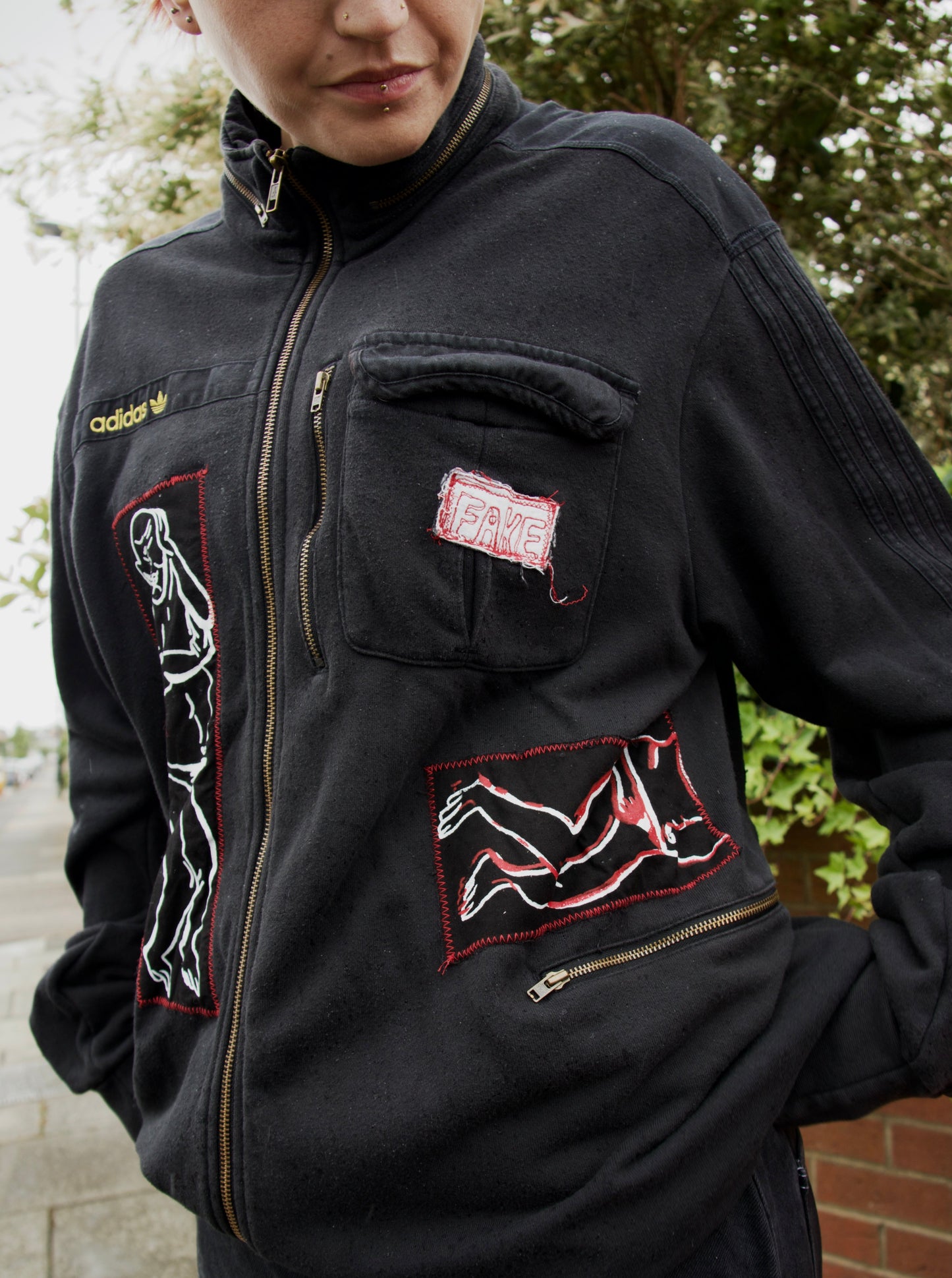 Reworked Vintage Adidas Zip Up Jacket