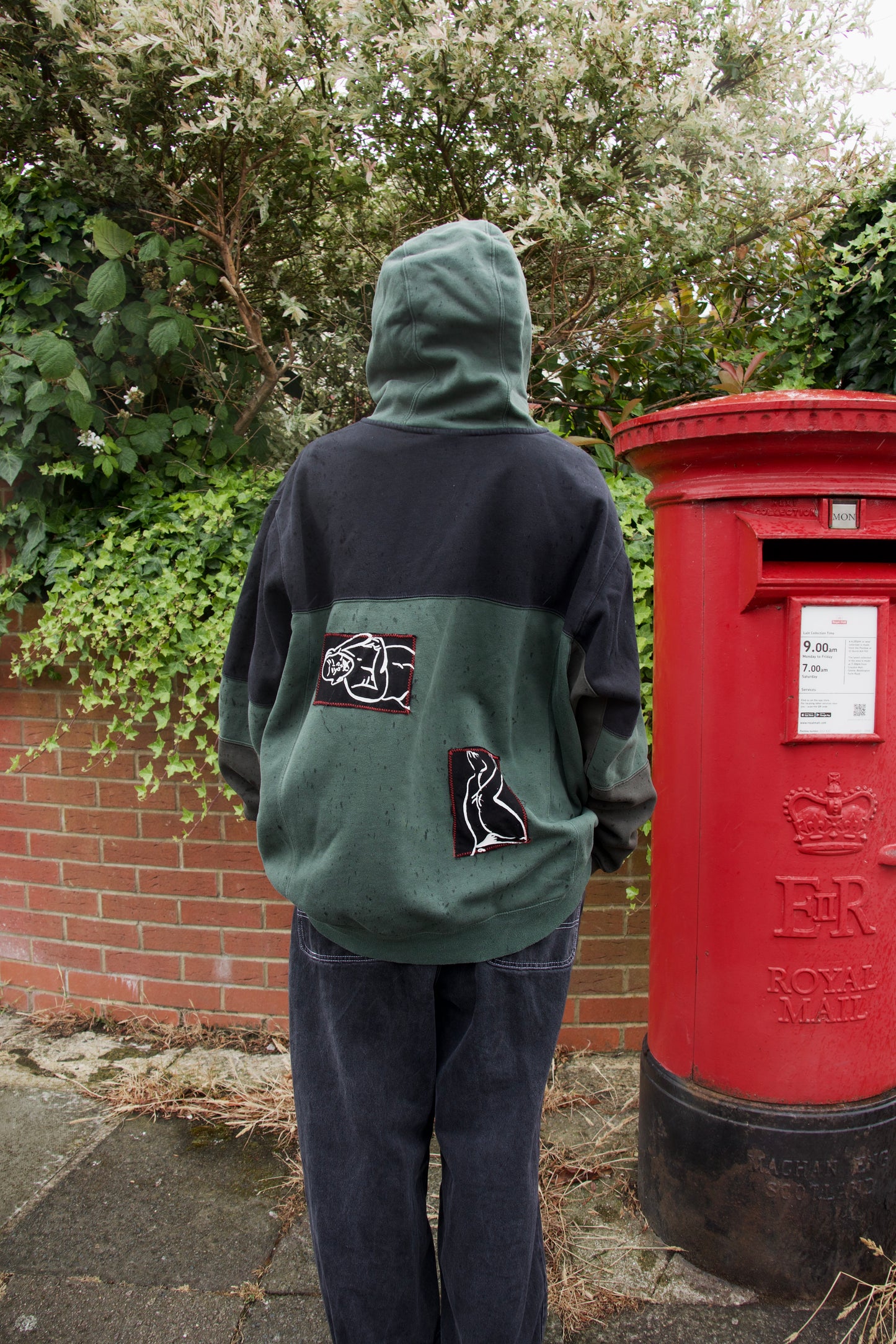 Reworked Nike Green Hoodie