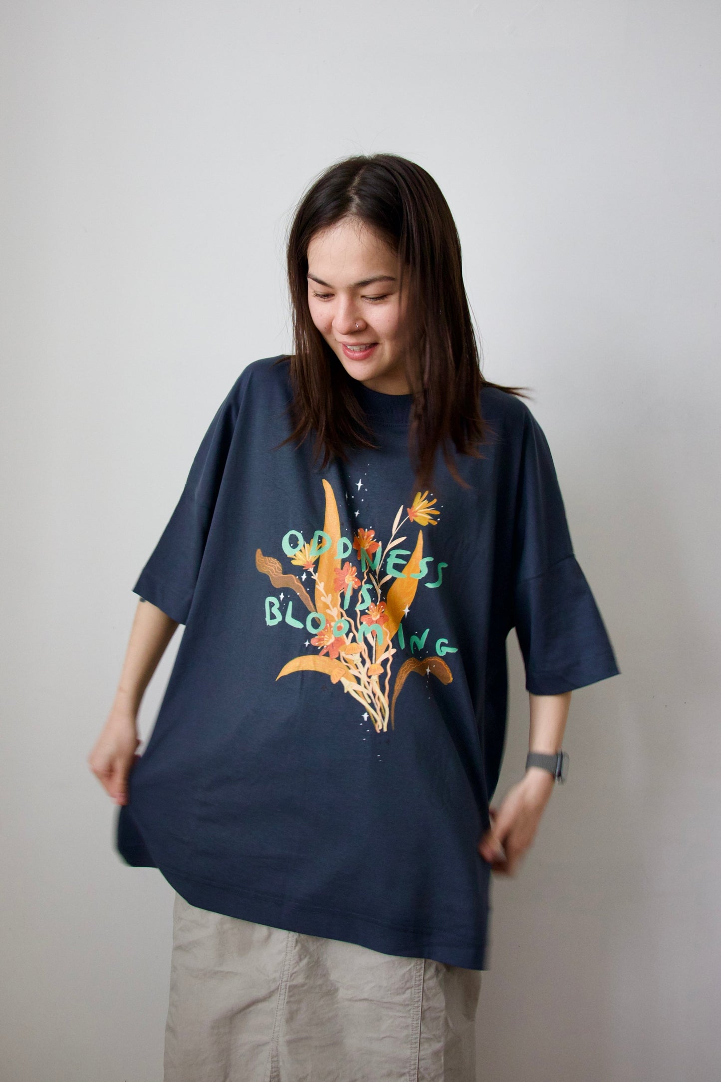 Oddness is Blooming Oversized T-shirt