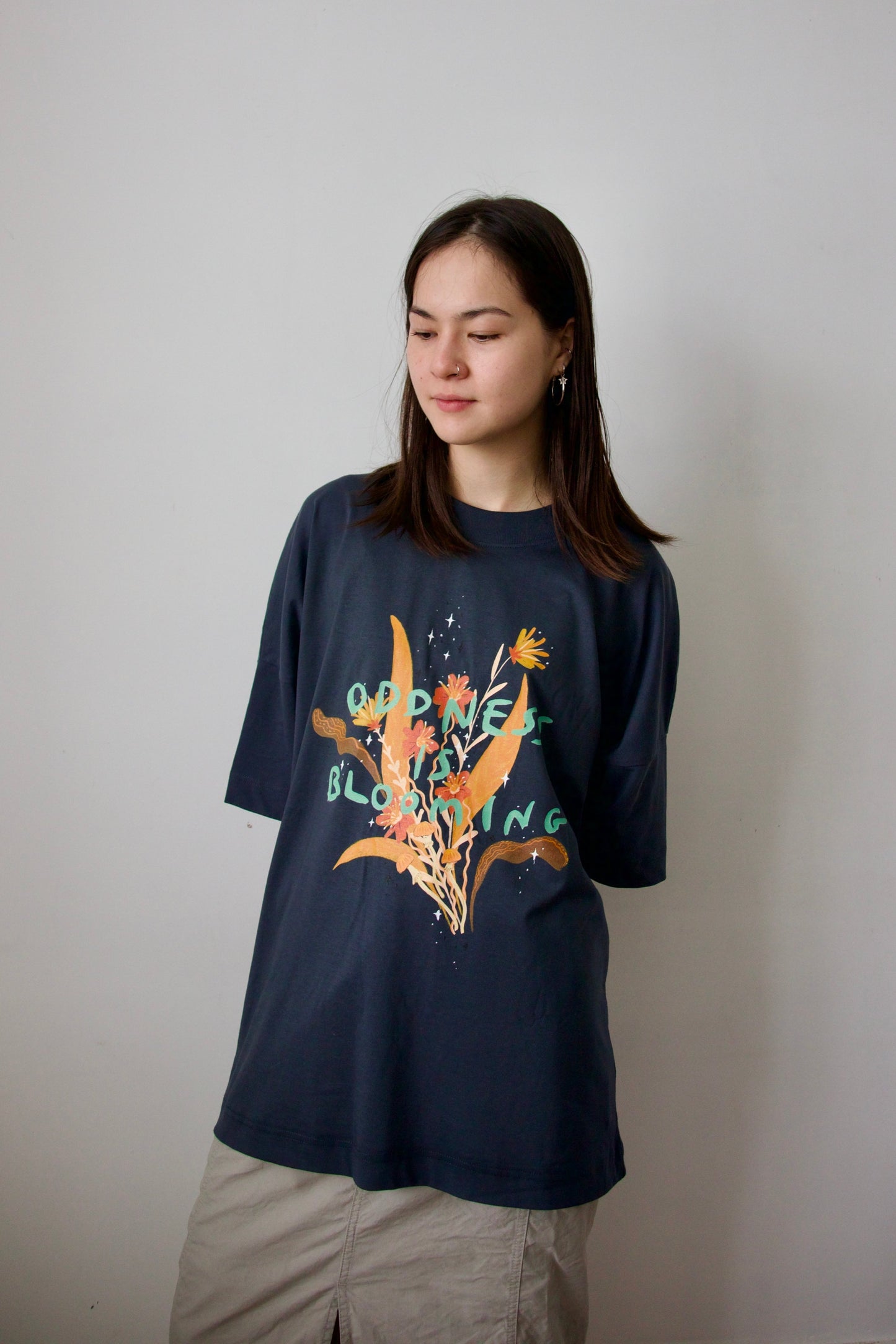 Oddness is Blooming Oversized T-shirt