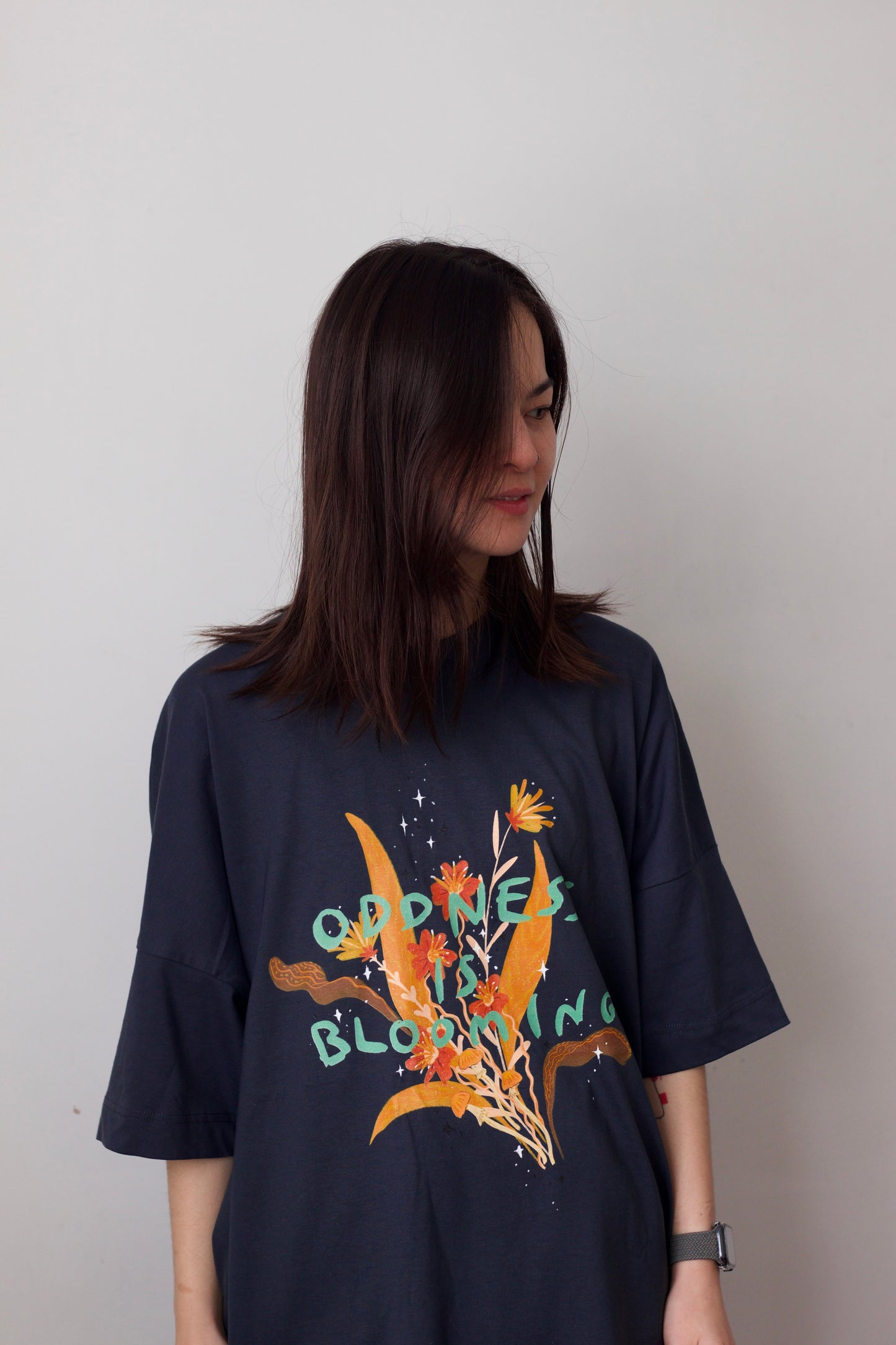 Oddness is Blooming Oversized T-shirt