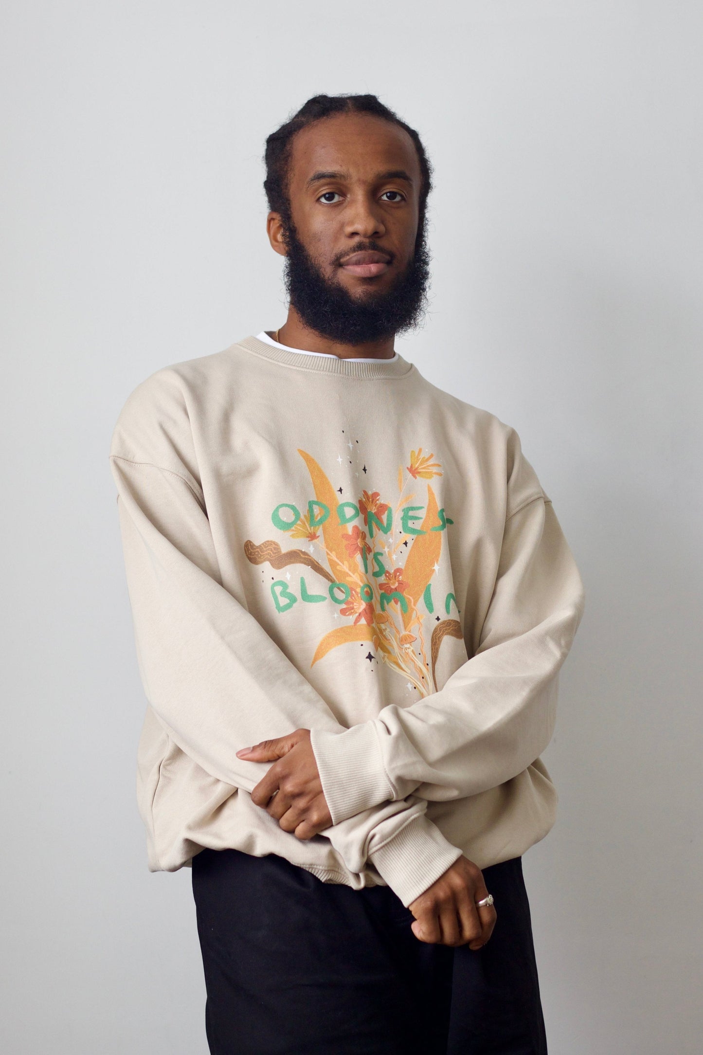 Oddness is Blooming Oversized Sweatshirt