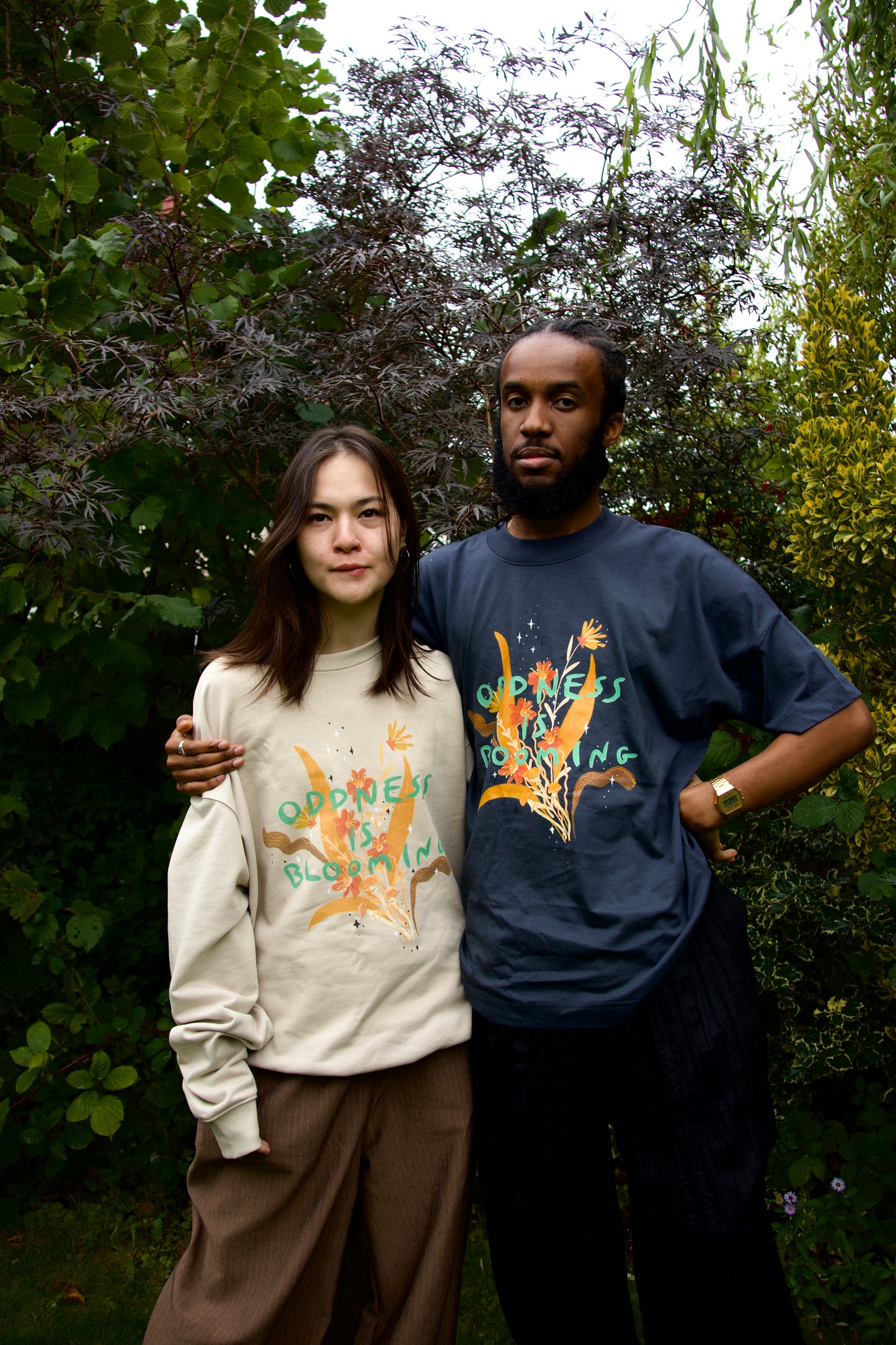 Oddness is Blooming Oversized Sweatshirt