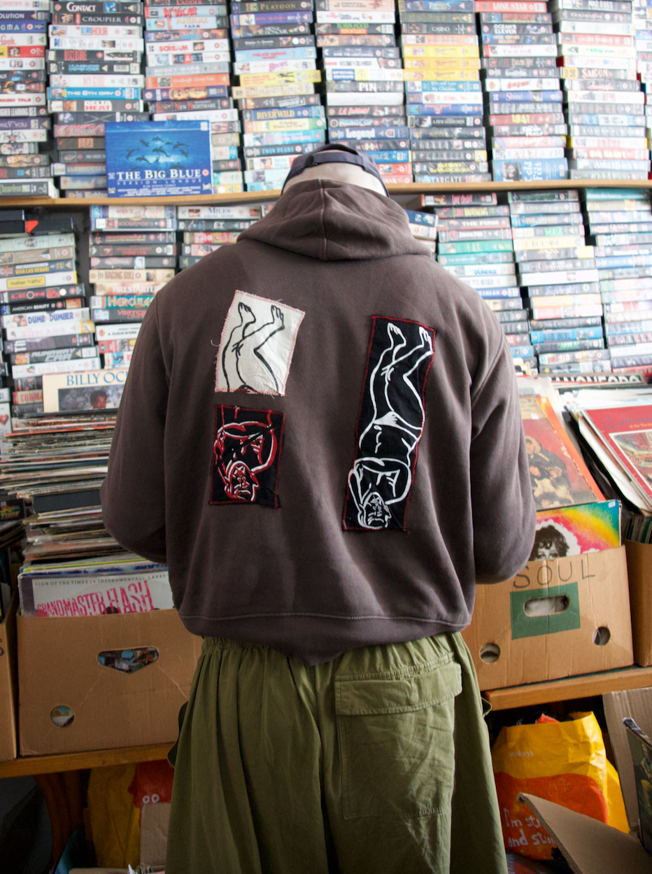 Reworked Brown Nike Hoodie