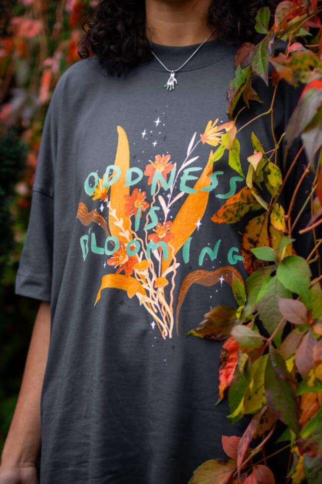 Oddness is Blooming Oversized T-shirt