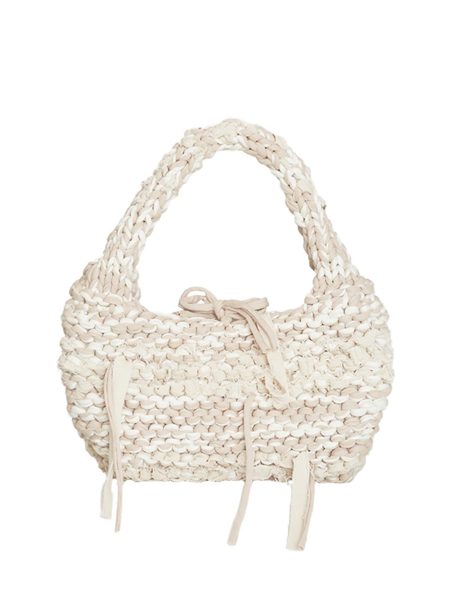 Cream Denim Halo Bag
