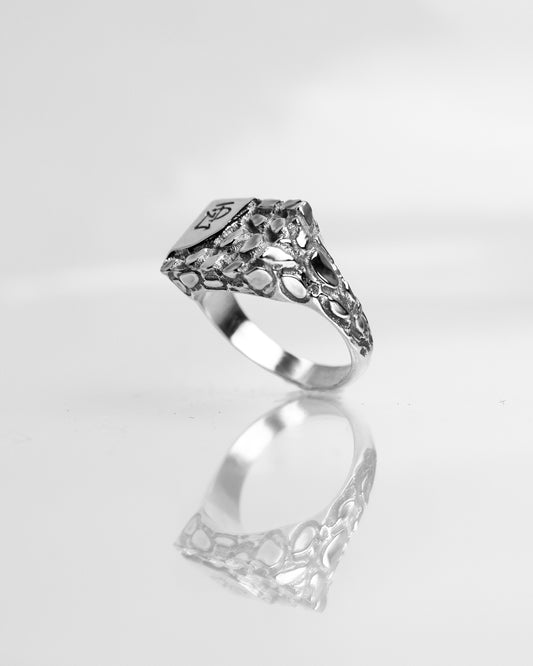 C2 SILVER NUGGET RING