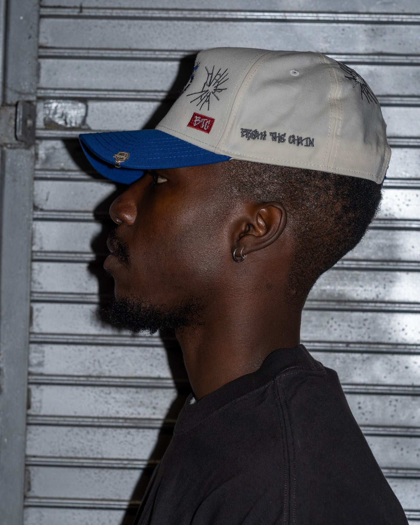 JC Blue OG Cap, embroidered JCD snapback