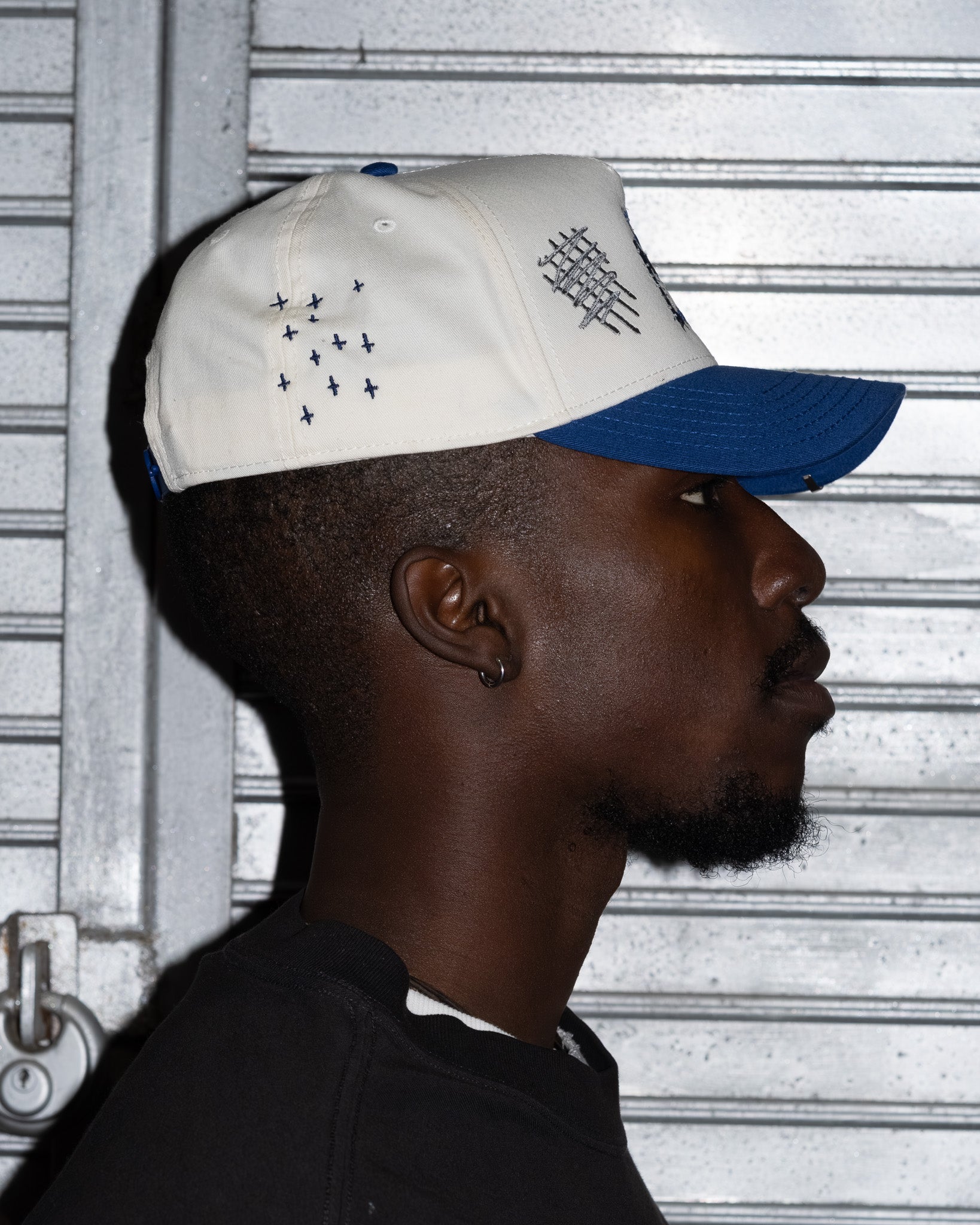JC Blue OG Cap, embroidered JCD snapback