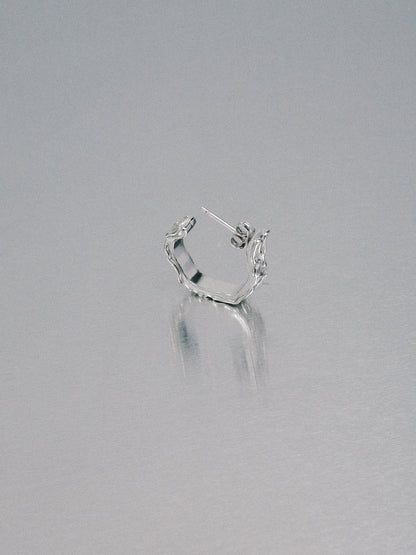 Biomorphic Earrings, 925 silver