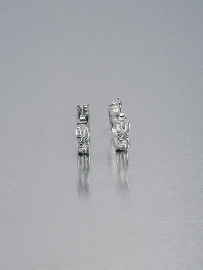 Biomorphic Earrings, 925 silver