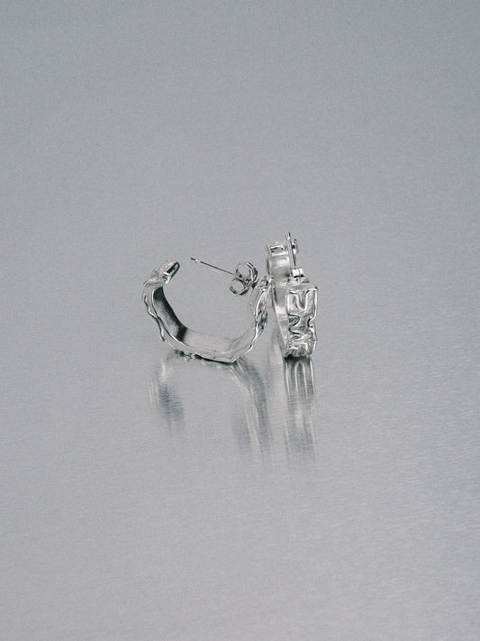 Biomorphic Earrings, 925 silver
