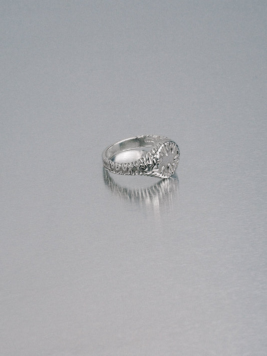 Biomorphic Circle Signet, 925 silver