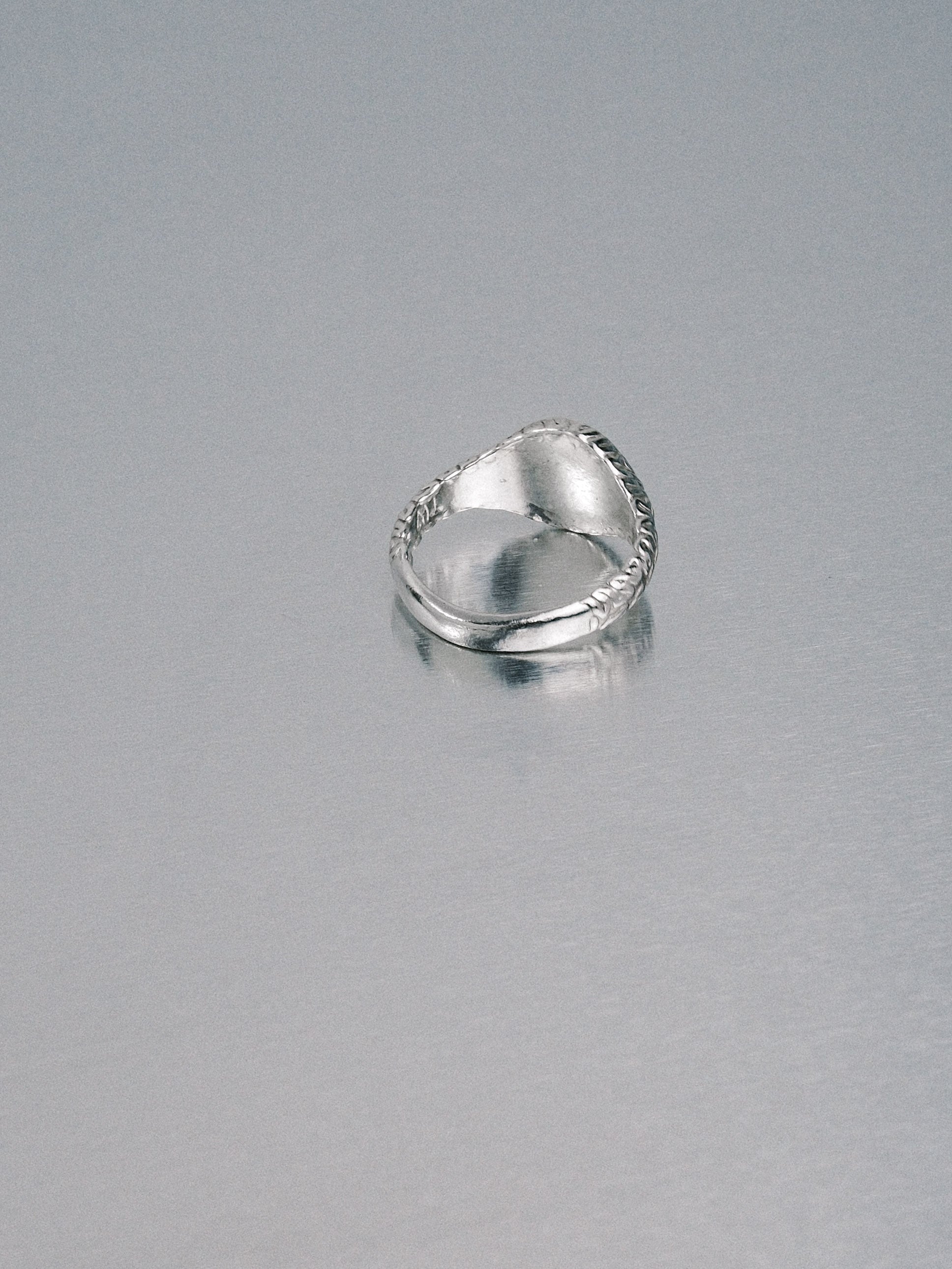 Biomorphic Circle Signet, 925 silver