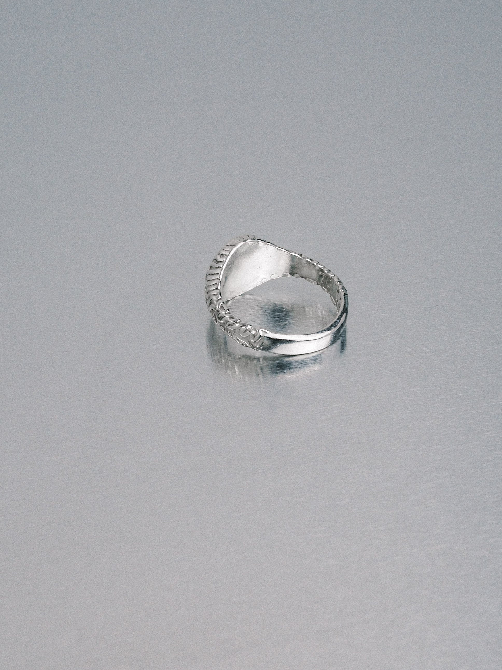 Biomorphic Circle Signet, 925 silver