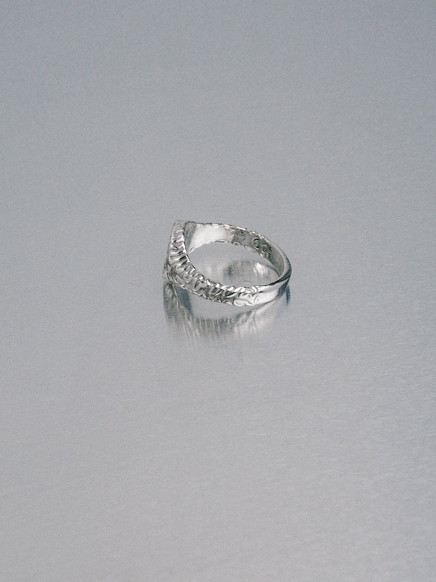 Biomorphic Circle Signet, 925 silver