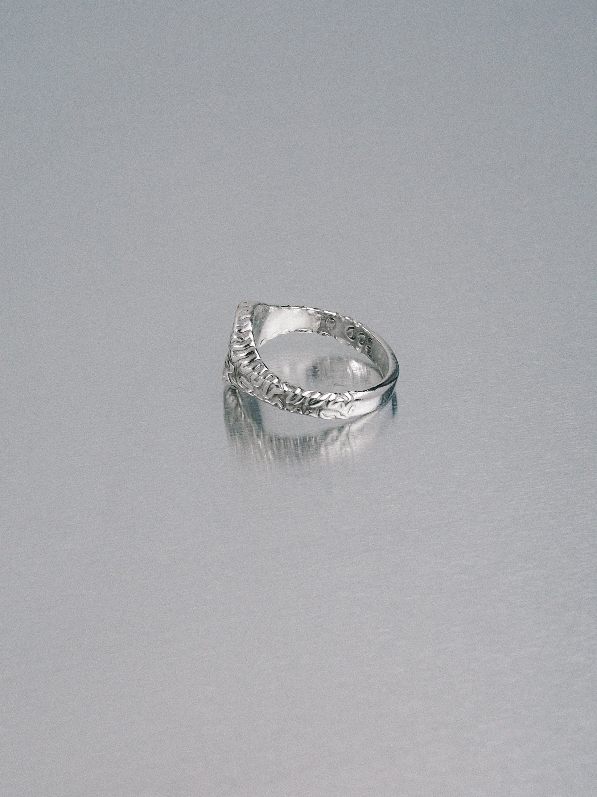 Biomorphic Circle Signet, 925 silver