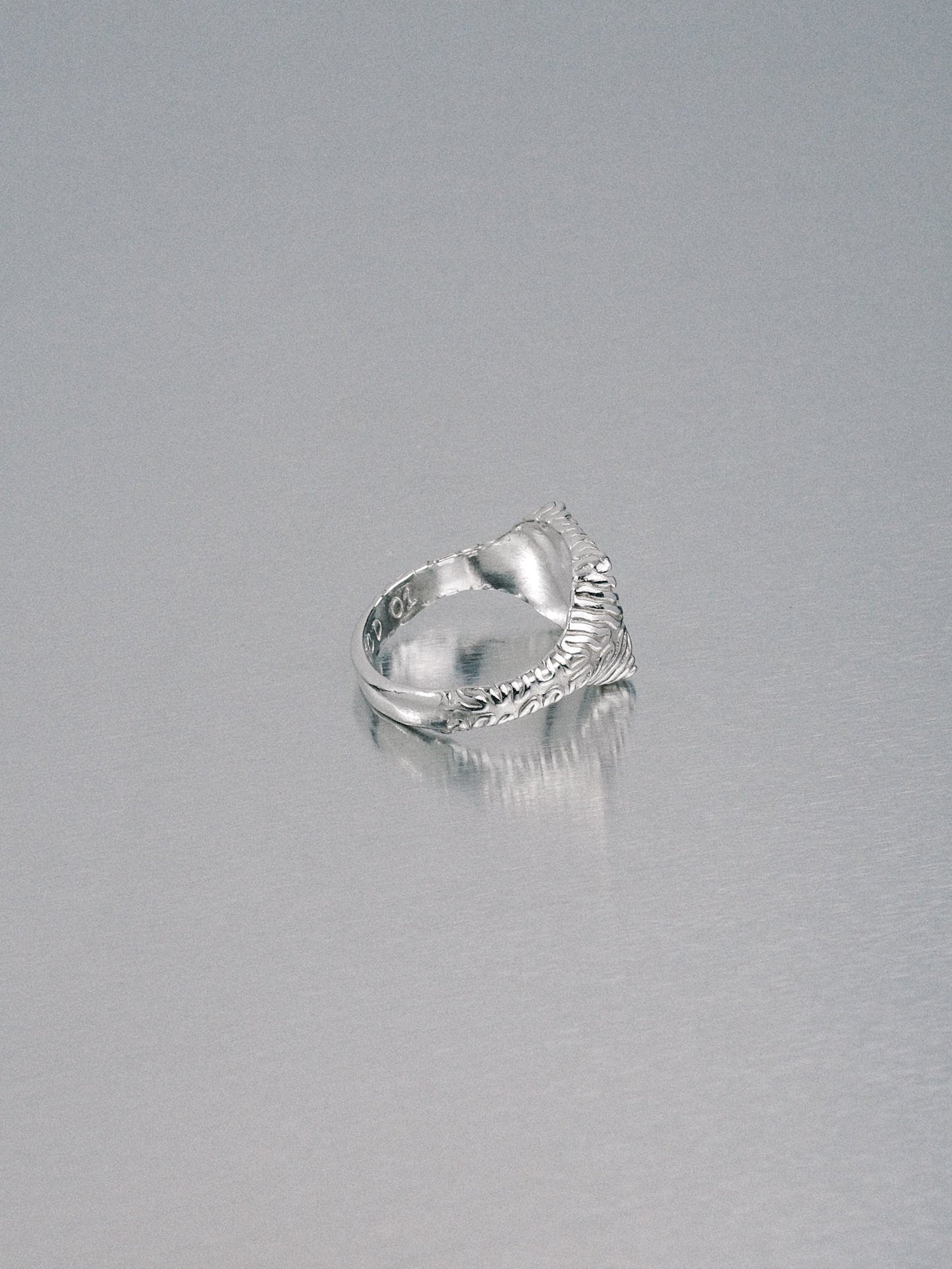 Biomorphic Square Signet, 925 silver