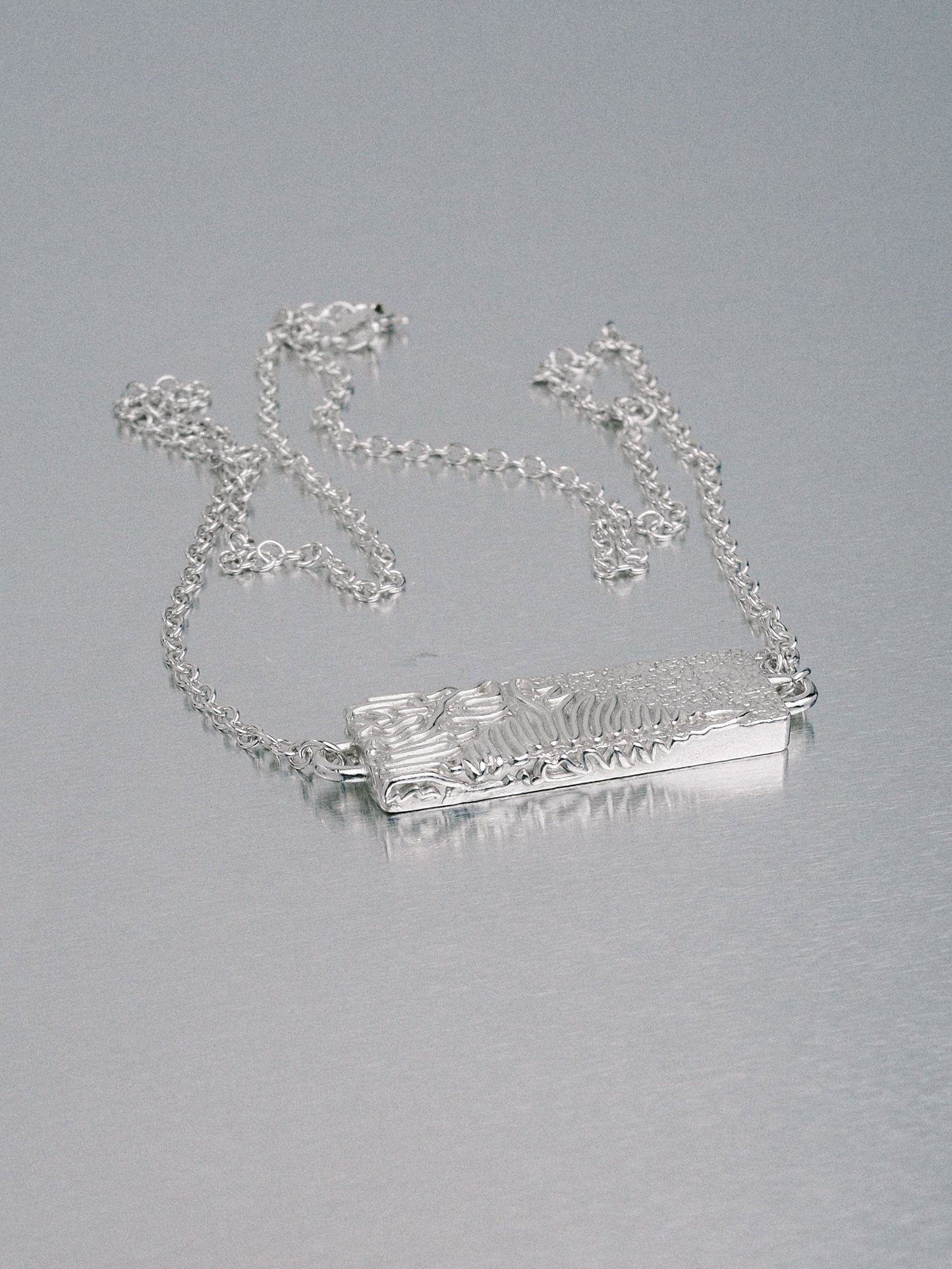 Biomorphic Necklace, 925 silver