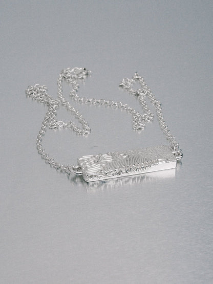 Biomorphic Necklace, 925 silver