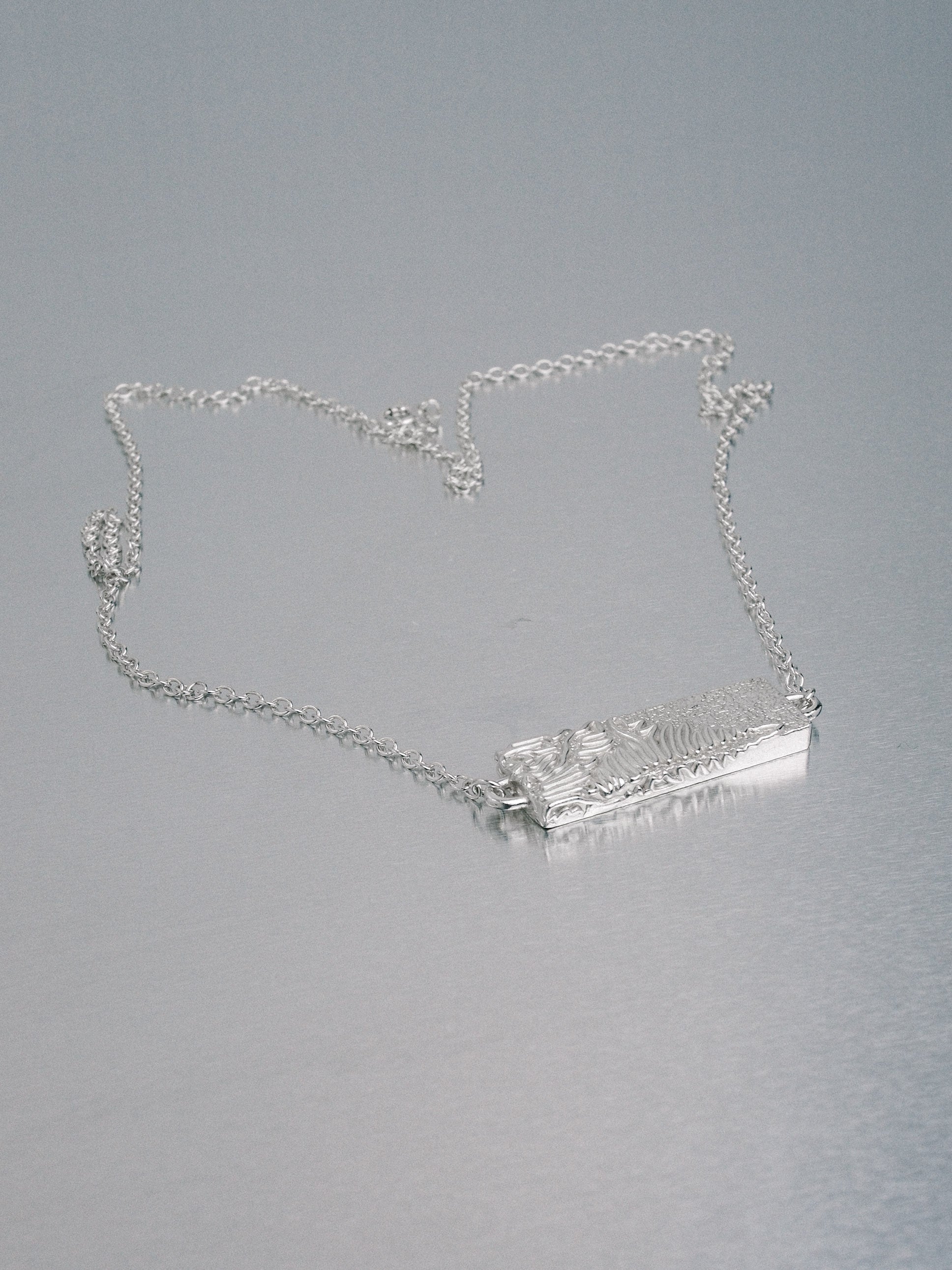 Biomorphic Necklace, 925 silver