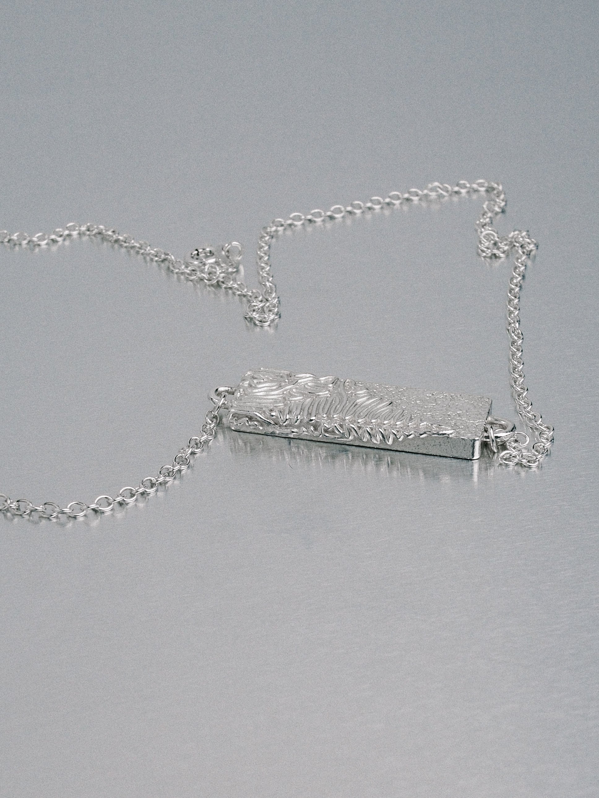 Biomorphic Necklace, 925 silver
