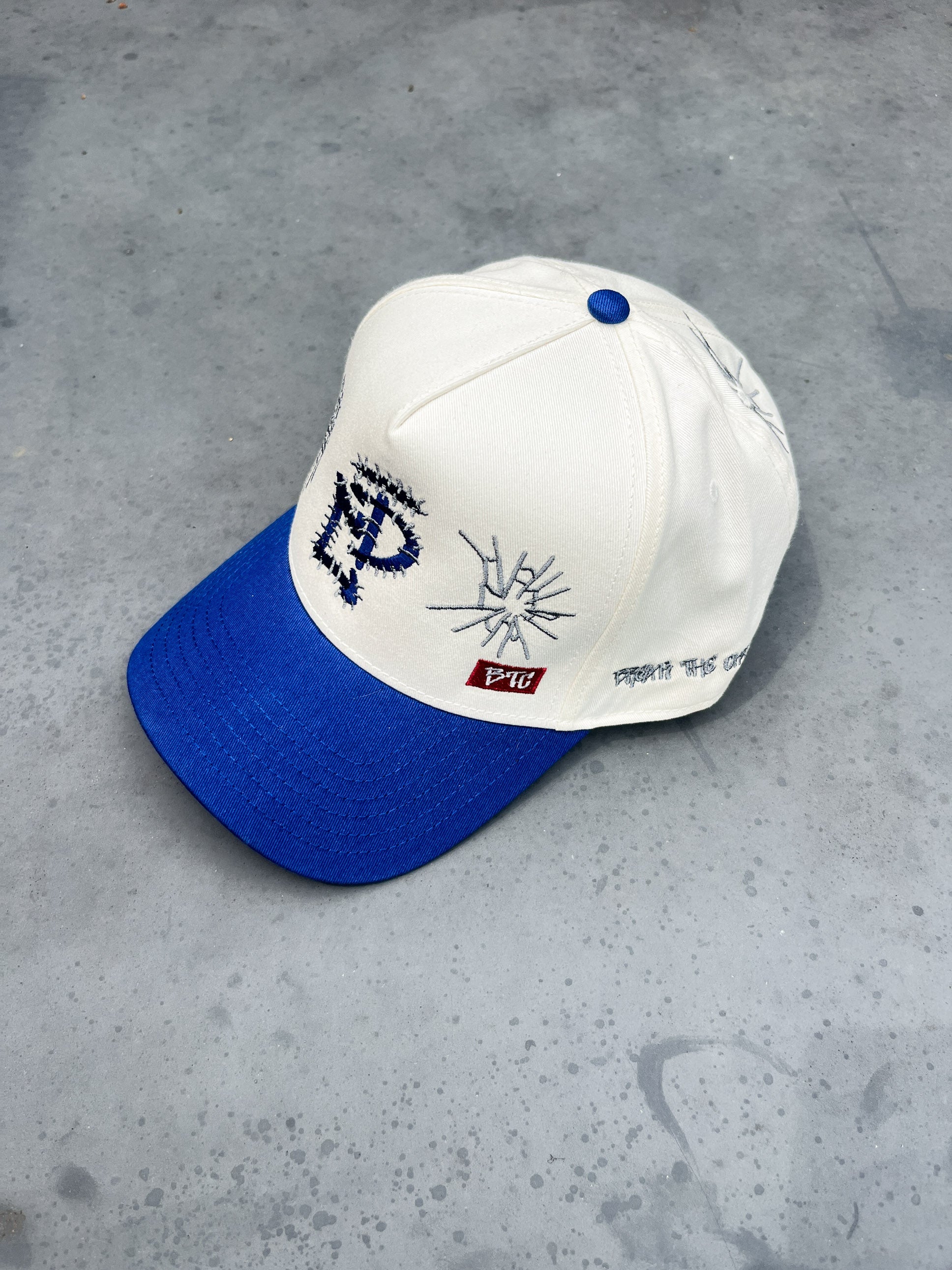 JC Blue OG Cap, embroidered JCD snapback