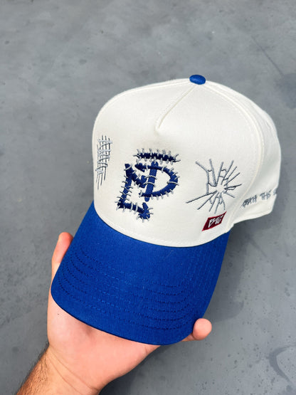 JC Blue OG Cap, embroidered JCD snapback