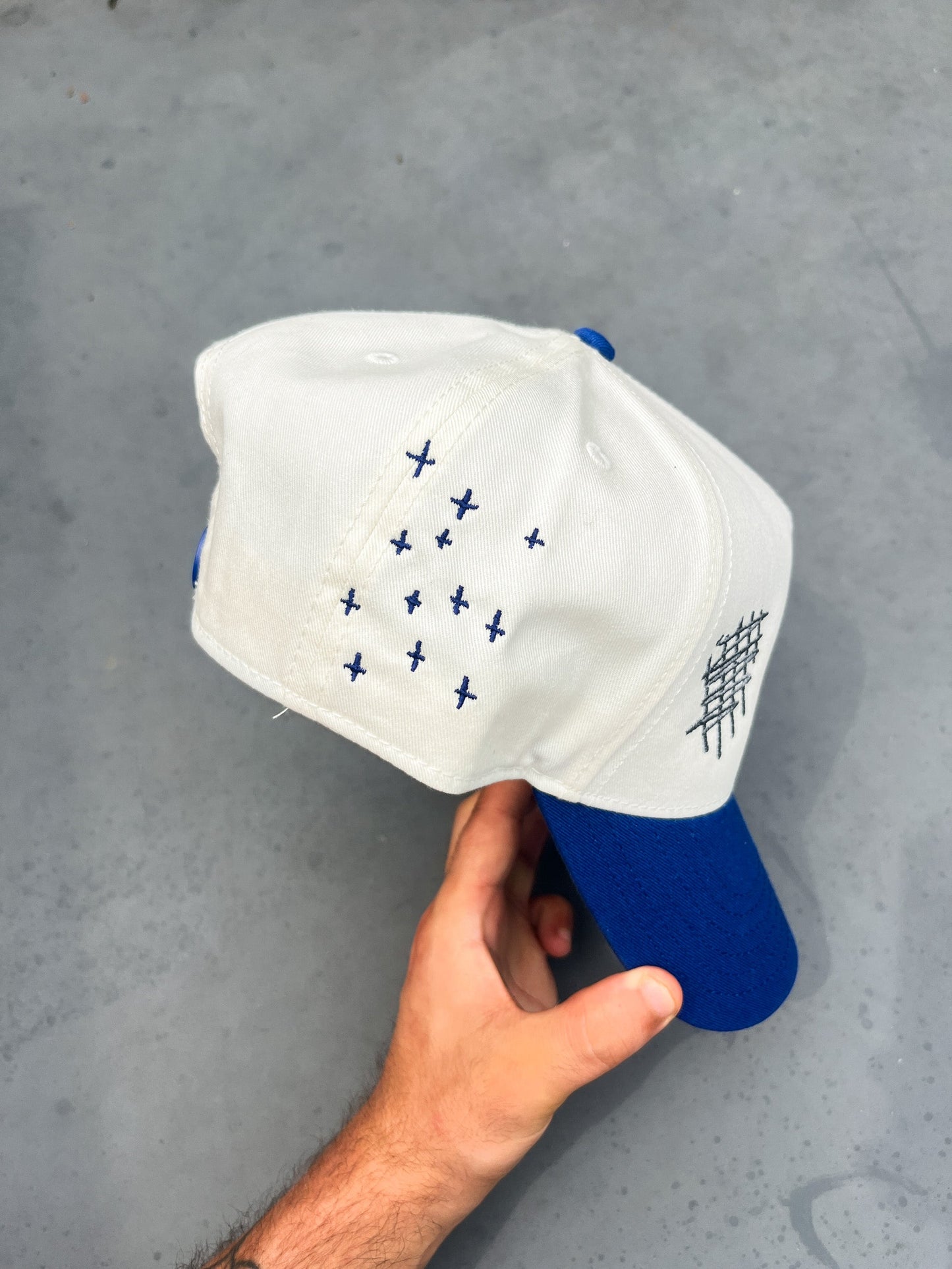 JC Blue OG Cap, embroidered JCD snapback