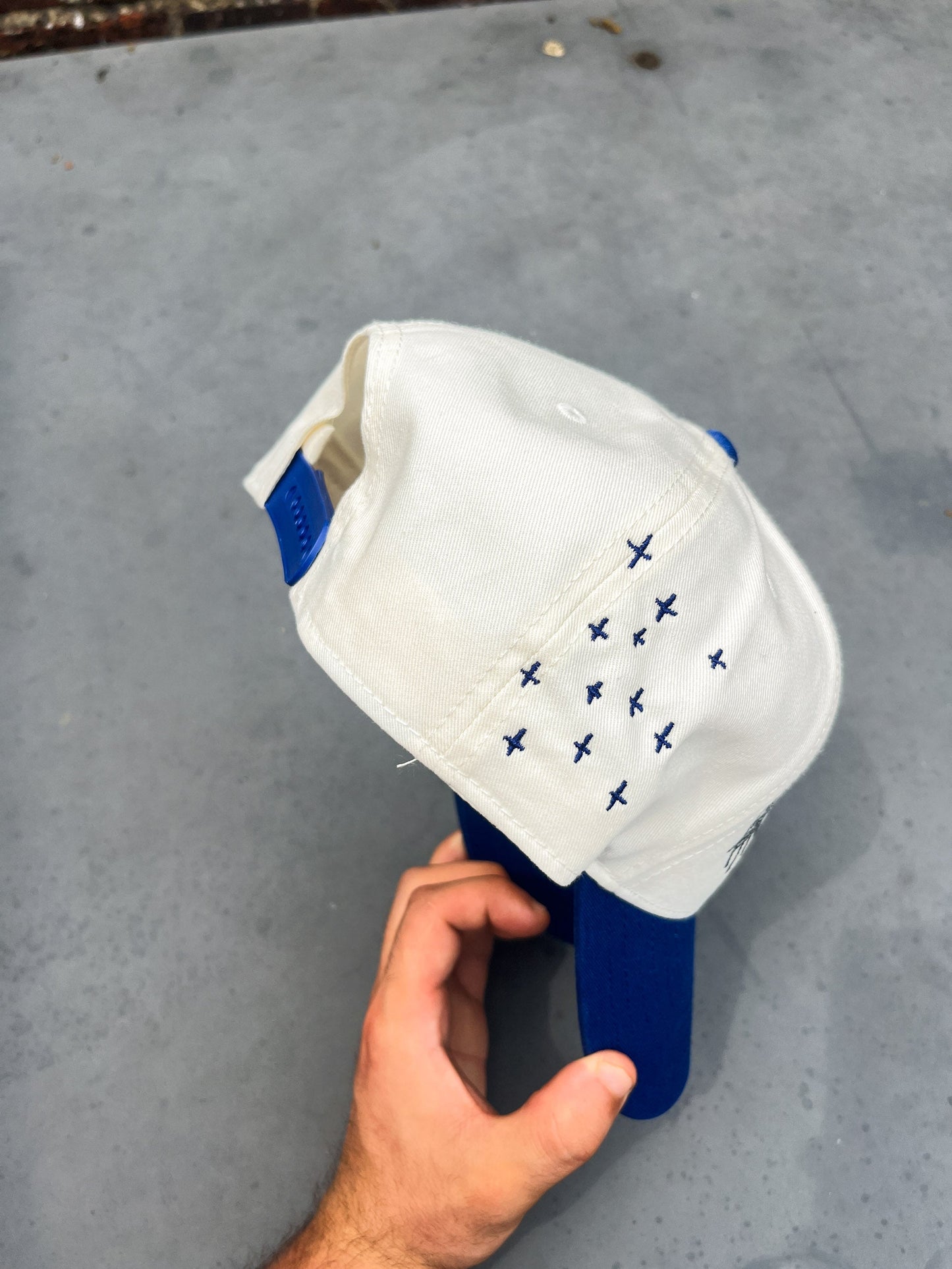 JC Blue OG Cap, embroidered JCD snapback