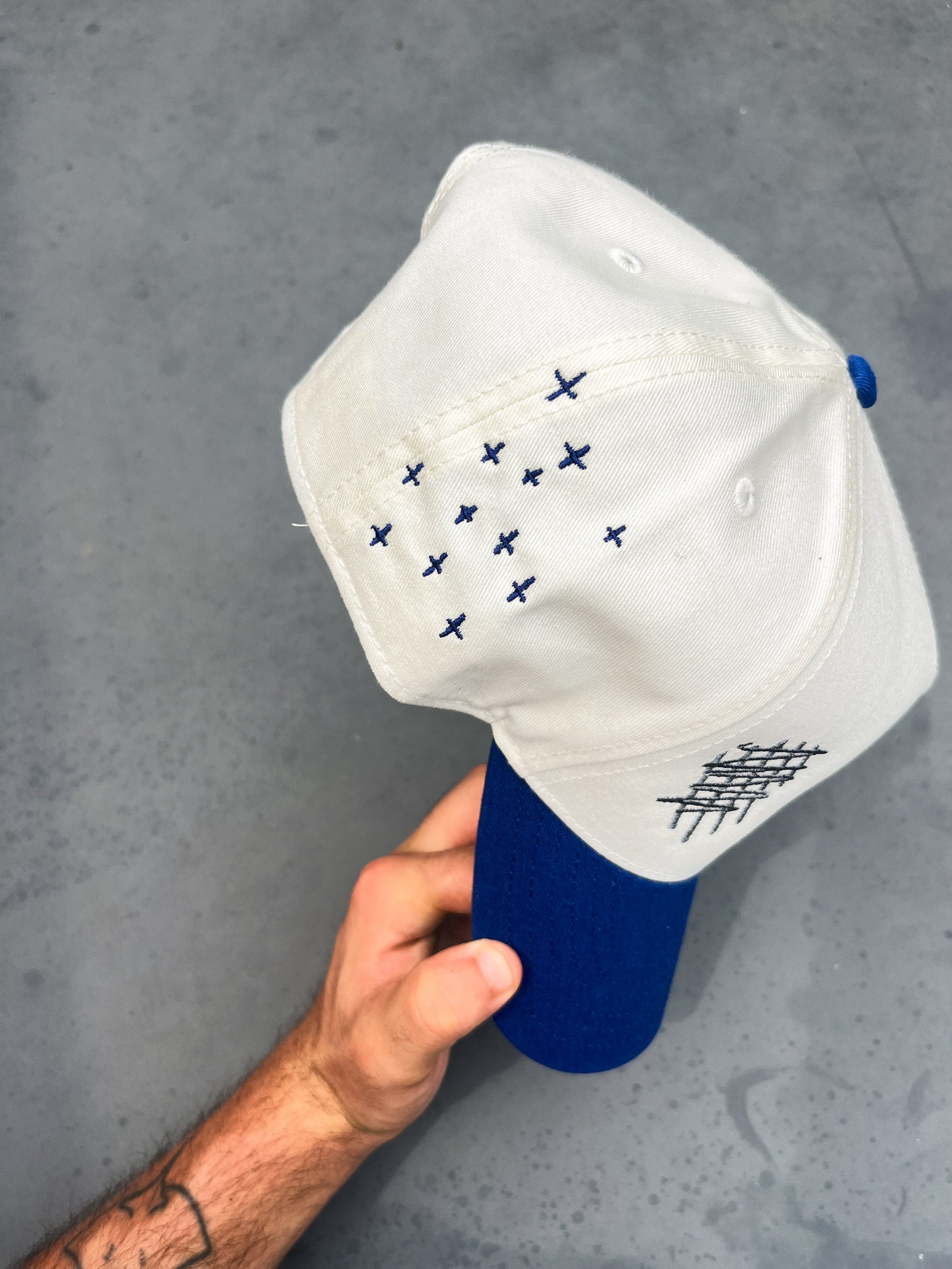 JC Blue OG Cap, embroidered JCD snapback