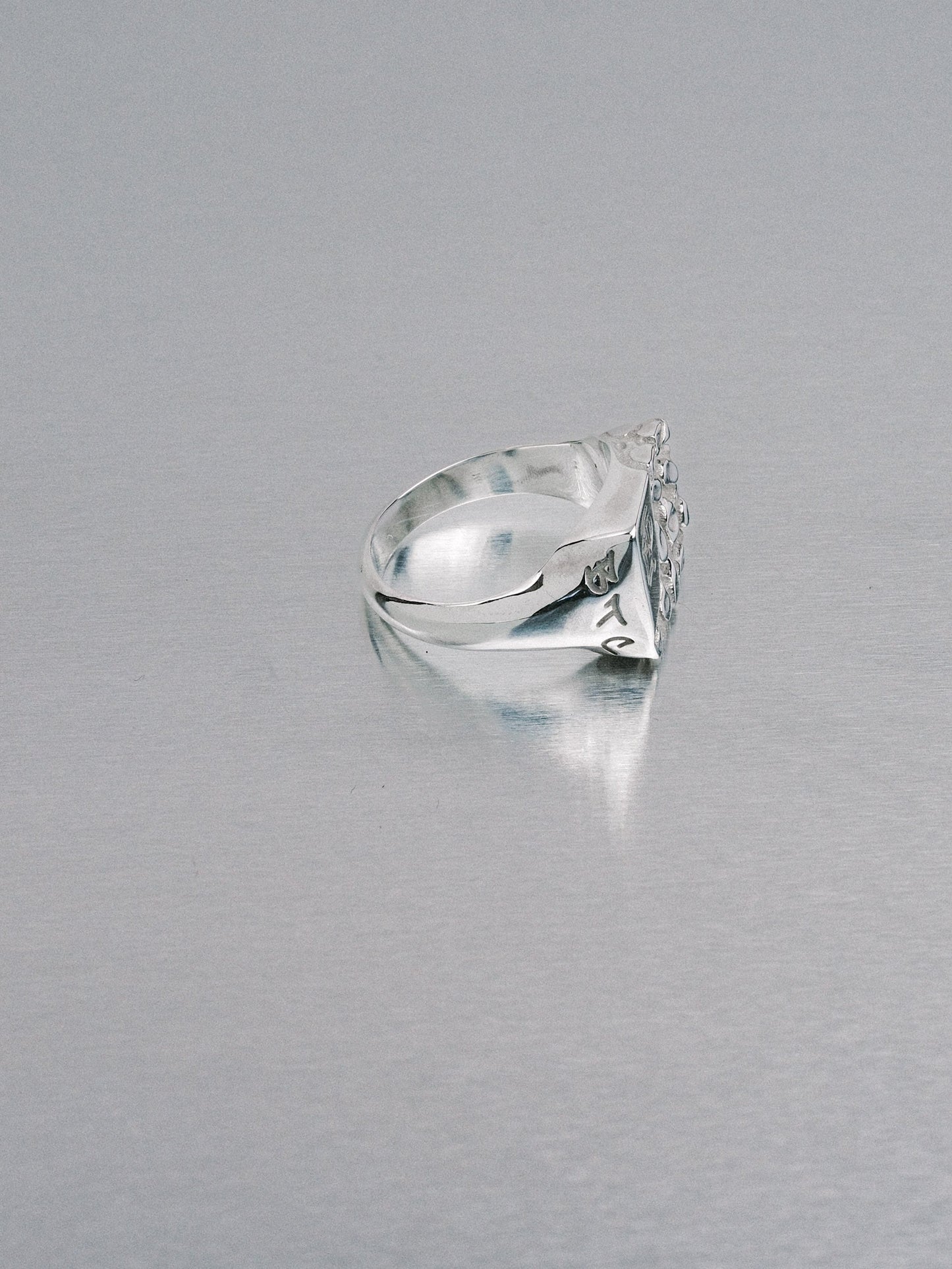 Asymmetric Nugget Chunky Ring, 935 silver