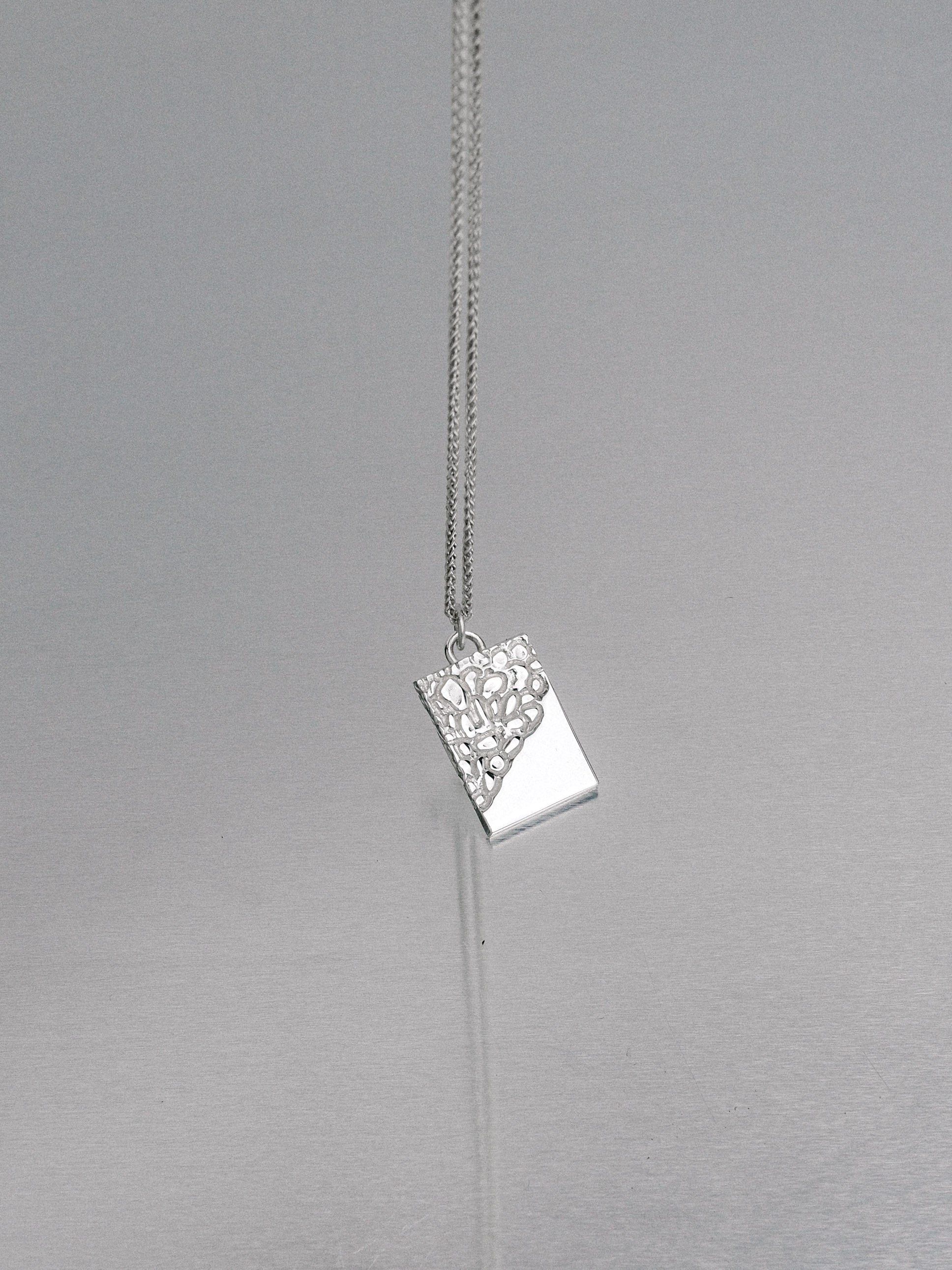 Silver Nugget Necklace, 935 silver