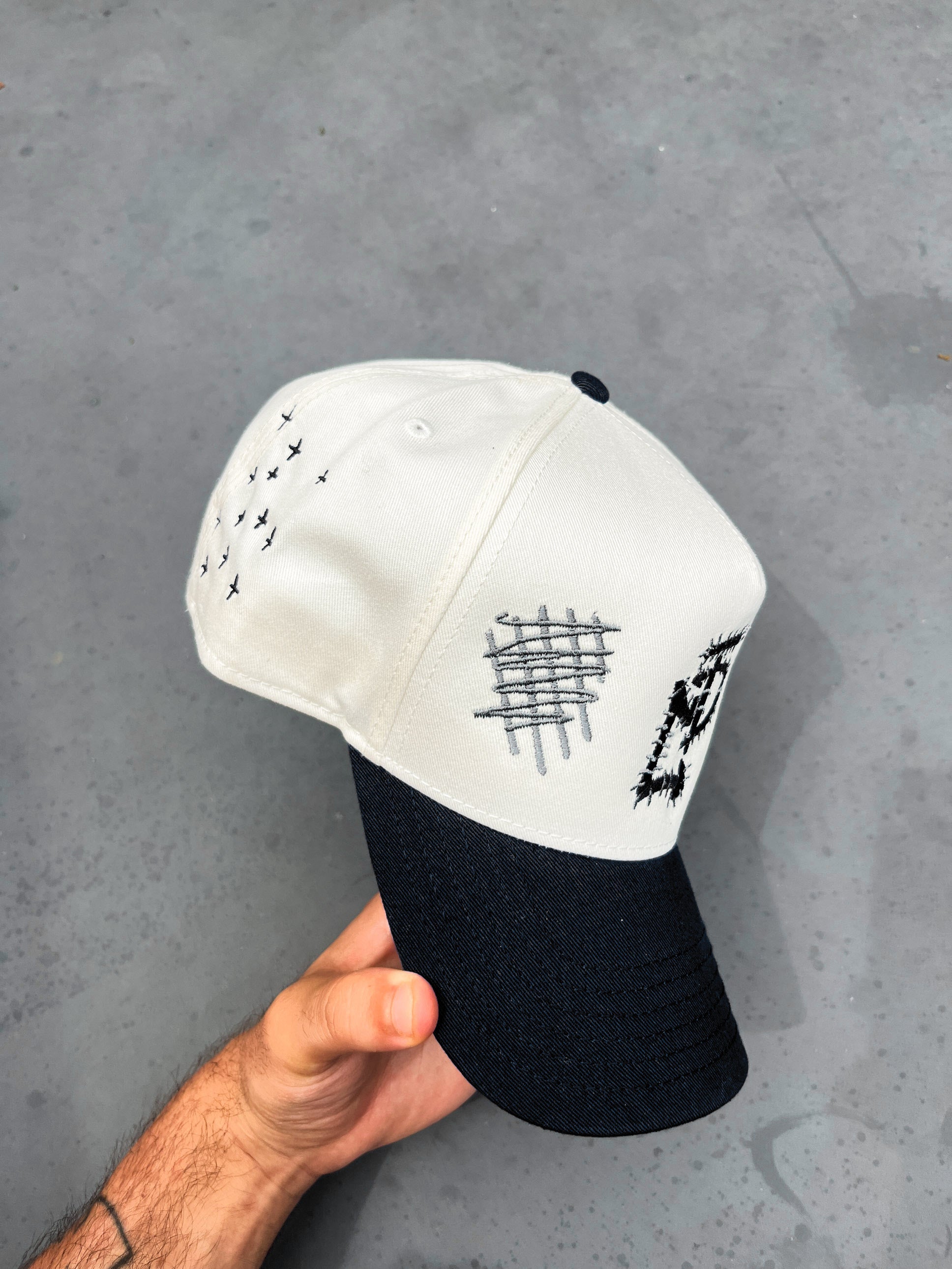 JC Black OG Cap, embroidered JCD snapback