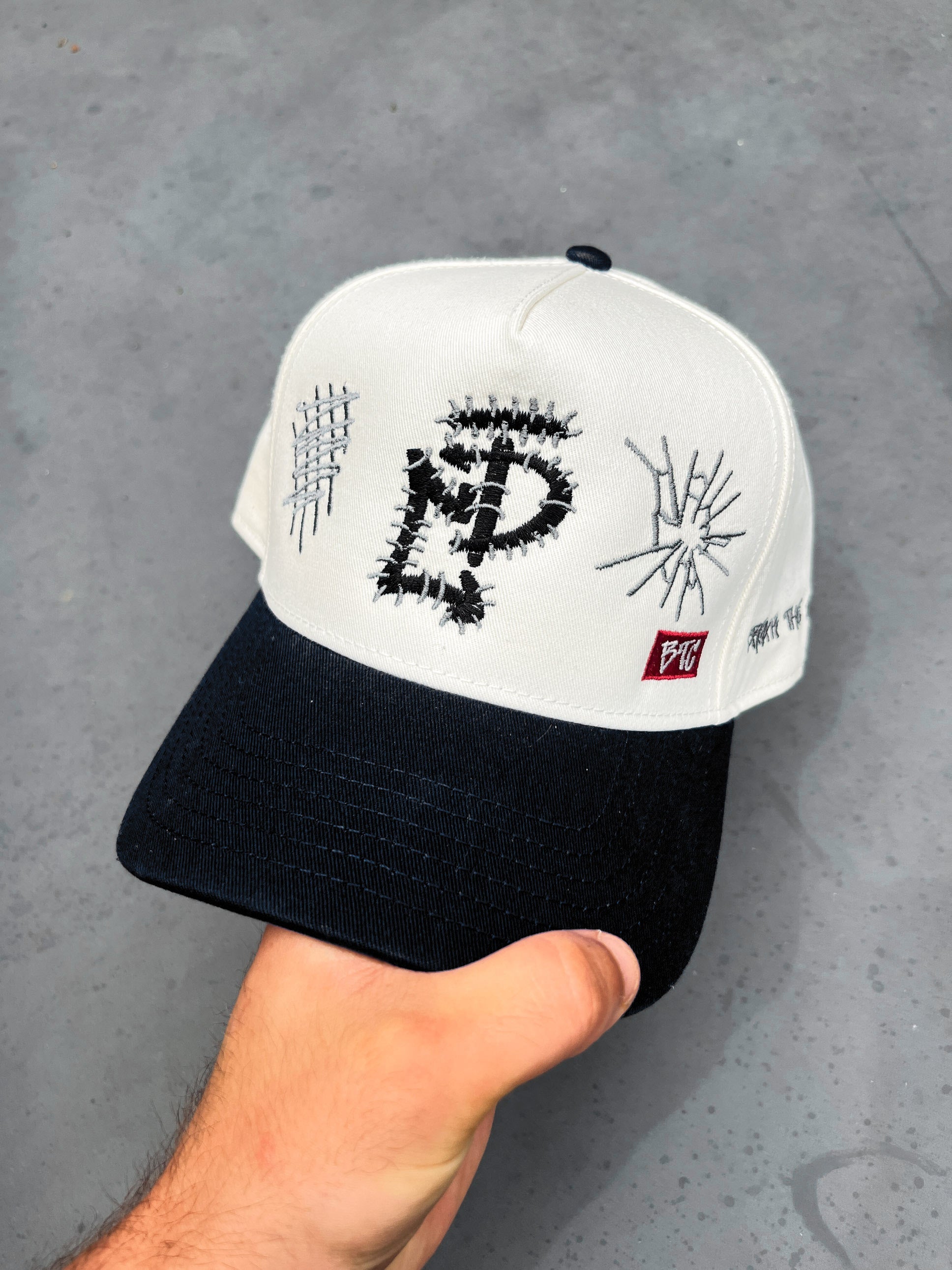 JC Black OG Cap, embroidered JCD snapback